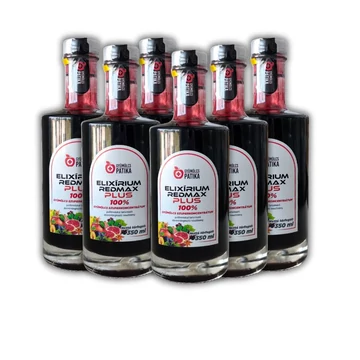 Elixírium REDMAX PLUS 100% gyümölcs szuperkoncentrátum polifenolokat tartalmazó étrend-kiegészítő 6x350ml