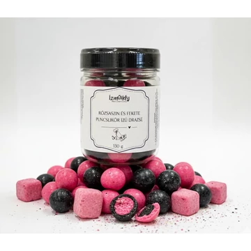 Ízműhely Desszert Kollekció - Rózsaszín és fekete puncslikőr ízű drazsé 130g