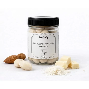 Ízműhely Desszert Kollekció - Kókuszos fehércsokoládés mandula drazsé 120g