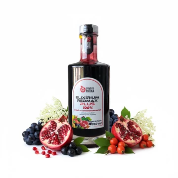 Elixírium REDMAX PLUS 100% gyümölcs szuperkoncentrátum polifenolokat tartalmazó étrend-kiegészítő 350ml