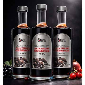 Elixírium ULTRA ESSENCE-EXTRA magas polifenol tartalmú étrend-kiegészítő, 100% gyümölcs szuperkoncentrátum 3x350ml