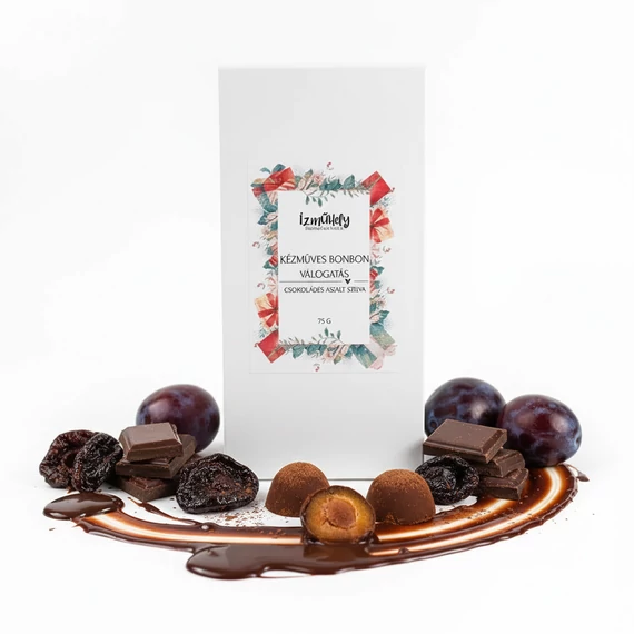 Ízműhely Kézműves Bonbon Válogatás- Csokoládés aszalt szilva 75g