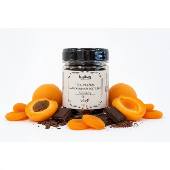 Ízműhely Desszert Kollekció - Tejcsokoládés barackpálinkás töltelékű drazsé 130g