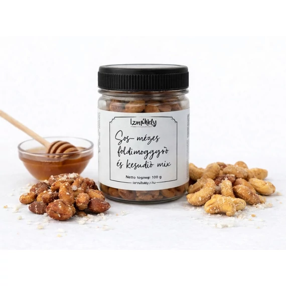 Ízműhely- Sós-mézes földimogyoró és kesudió mix 100g