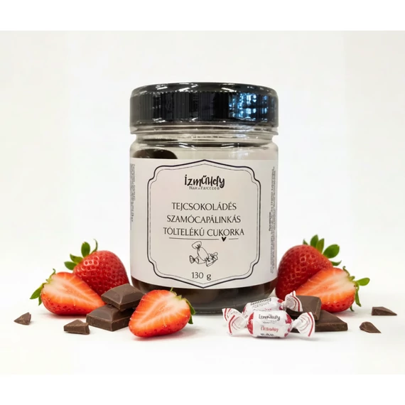 Ízműhely Desszert Kollekció - Tejcsokoládés szamócapálinkás töltelékű drazsé 130g